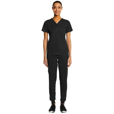 Maevn Eon Sport Chest Pocket V-neck Top & Full Elastic Logo Waistband Jogger Pant Scrub Set
Maevn Eon Sport Chest Pocket V-neck Top & Full Elastic Logo Waistband Jogger Pant Scrub Set