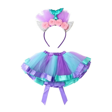 Tulle Tutu Skirt Mermaid Headband Beautiful Christmas Costume for Kids Girls (Size S)
Tulle Tutu Skirt Mermaid Headband Beautiful Christmas Costume for Kids Girls (Size S)
