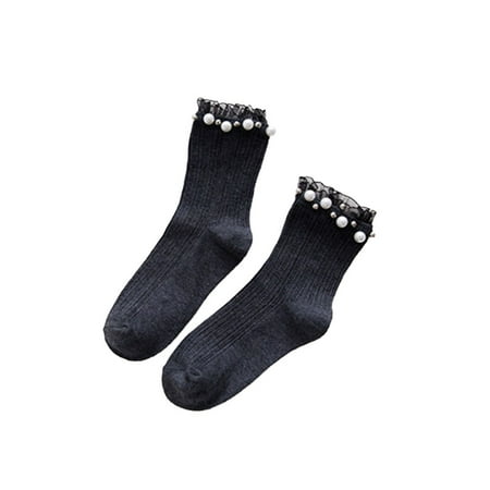 1 Pair Medium Tube Cotton Stocking Japanese Lace Pearl Socks Pile Socks Lady Socks for Student Girl (Dark Grey)
1 Pair Medium Tube Cotton Stocking Japanese Lace Pearl Socks Pile Socks Lady Socks for Student Girl (Dark Grey)