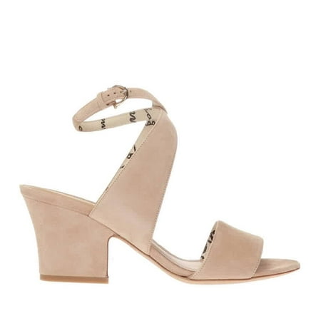 Salvatore Ferragamo Ladies Almond Suede Sheena Sandals Brand Size 10 C