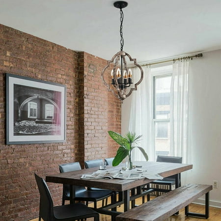 Fichiouy 4-Light Rustic Chandelier Classic Lantern Pendant Light with Oak Wood&Iron for Bedroom E12
Fichiouy 4-Light Rustic Chandelier Classic Lantern Pendant Light with Oak Wood&Iron for Bedroom E12