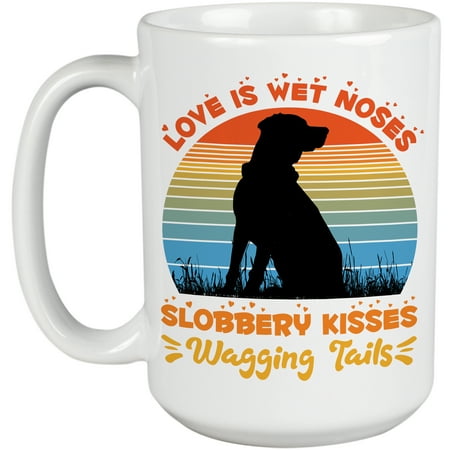 Love Is Wet Noses Slobbery Kisses Wagging Tails Definition from a Dog or Fur Parent White 15oz Ceramic Mug 
Love Is Wet Noses Slobbery Kisses Wagging Tails Definition from a Dog or Fur Parent White 15oz Ceramic Mug