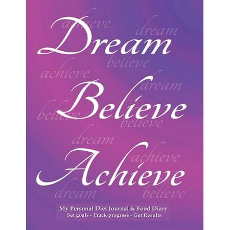 My Personal Diet Journal & Food Diary Set Goals - Track Progress - Get Results: Effective Weight-Loss or Diet Journal and Food Diary, Purple Radial Co