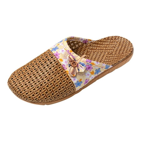 Youmylove Women Slippers Cool Linen Soles Comfortable Slippers Soft Soles Breathable Sandals Flower Linen Slippers Summer Comfy Daily Simple Walking Footwears
Youmylove Women Slippers Cool Linen Soles Comfortable Slippers Soft Soles Breathable Sandals Flower Linen Slippers Summer Comfy Daily Simple Walking Footwears