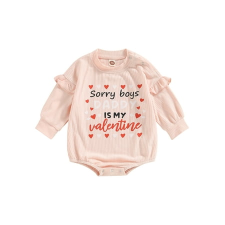 Ma&Baby Newborn Baby Girls Valentine s Day Jumpsuit Letter Heart Print Ruffled Long Sleeve Round Neck Romper
Ma&Baby Newborn Baby Girls Valentine s Day Jumpsuit Letter Heart Print Ruffled Long Sleeve Round Neck Romper