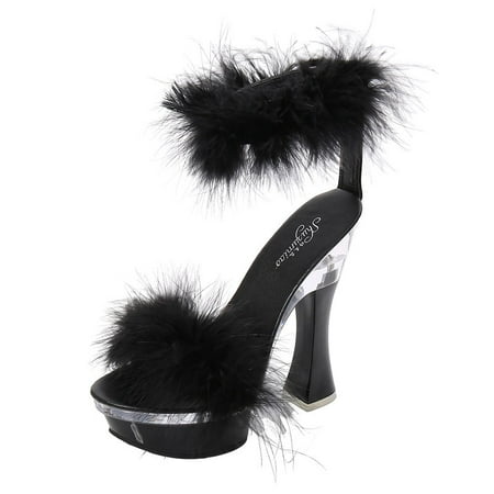 IELGY Women s high-top sandals high heels fish mouth open toe furry decoration
IELGY Women s high-top sandals high heels fish mouth open toe furry decoration