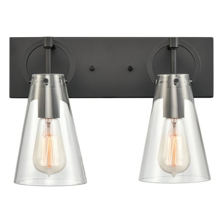 Elk Home Gabby 15 Wide 2-Light Vanity Light - Matte Black