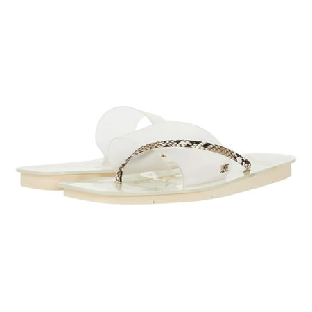 Sam Edelman Luciana Thong Slide Sandals BLACK WHITE (10.5 BLACK WHITE)