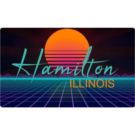 Sheridan Illinois 4 X 2.25-Inch Fridge Magnet Retro Neon Design