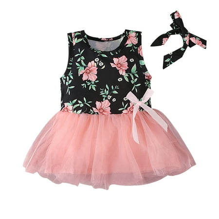 Odeerbi Girls Dress Baby Girls Clothes Toddler Kids Cute Summer Sleeveless Flowers Print Mesh Bow Dress Skirt Suit Black
Odeerbi Girls Dress Baby Girls Clothes Toddler Kids Cute Summer Sleeveless Flowers Print Mesh Bow Dress Skirt Suit Black