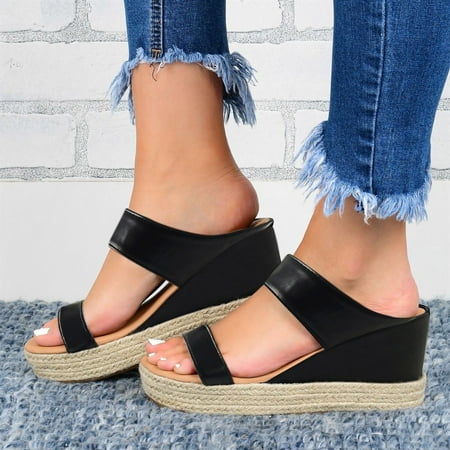 Alueeu Women s Wedges Summer Women Open Toe Breathable Beach Sandals Slip-On Straw Casual Wedges Shoes
Alueeu Women s Wedges Summer Women Open Toe Breathable Beach Sandals Slip-On Straw Casual Wedges Shoes