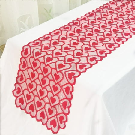 Valentine s Day Table Flag Decoration Red Knitted Love Table Flag