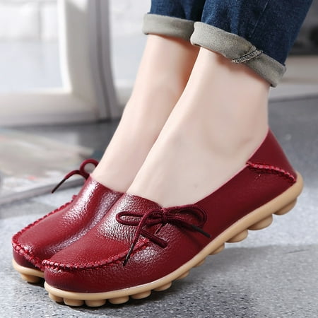YAZI Women s Comfortable Leather Loafers Casual Round Toe Moccasins Wild Driving Flats Soft Walking Shoes Women Slip On 
YAZI Women s Comfortable Leather Loafers Casual Round Toe Moccasins Wild Driving Flats Soft Walking Shoes Women Slip On