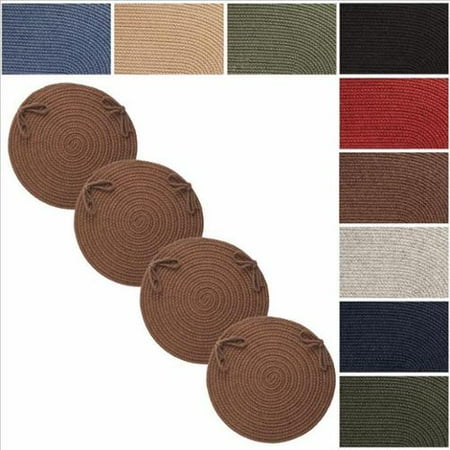 Rhody Rug Woolux Wool Reversible Chair Pads (Set of 4) Moss