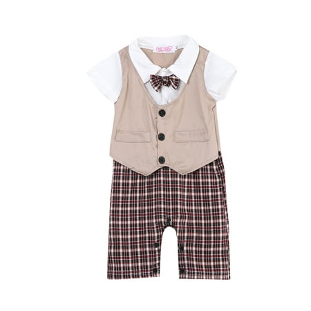 AvoDovA Baby Boy Plaids Print Gentleman Jumpsuit Romper Suit Bodysuit Outfits Brown 1-2 Years 
AvoDovA Baby Boy Plaids Print Gentleman Jumpsuit Romper Suit Bodysuit Outfits Brown 1-2 Years