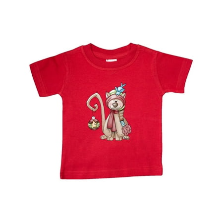 Inktastic Christmas Kitty Cat Gift Baby Boy or Baby Girl T-Shirt