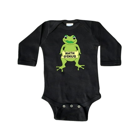 Inktastic Math Genius Frog Gift Baby Boy or Baby Girl Long Sleeve Bodysuit
