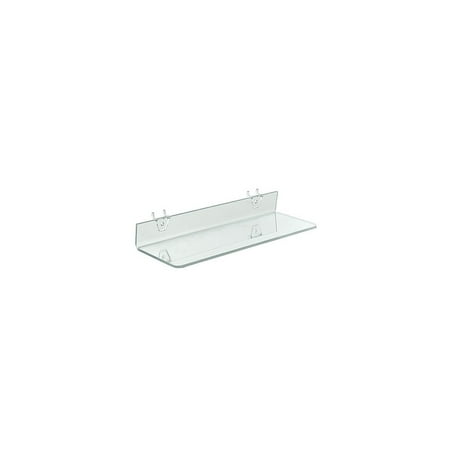 Azar 16 x 4 Acrylic Shelf For Pegboard/Slatwall Clear 4/Pk 556016