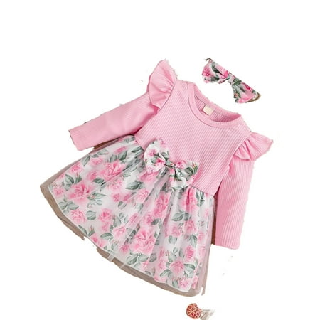 Cute Floral Print Round Neck A Line Long Sleeve Baby Pink Baby Dresses (Baby s)
Cute Floral Print Round Neck A Line Long Sleeve Baby Pink Baby Dresses (Baby s)