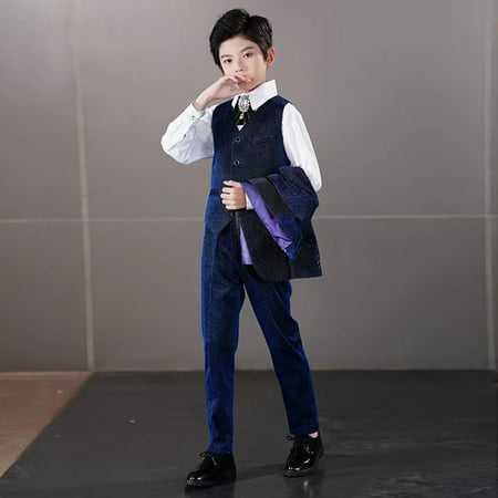 Toddler Boys Outfit Sets Formal Wedding Party Revelry Shinning Suit Kids 4 Piece Vest Pants Jacket Suit
Toddler Boys Outfit Sets Formal Wedding Party Revelry Shinning Suit Kids 4 Piece Vest Pants Jacket Suit