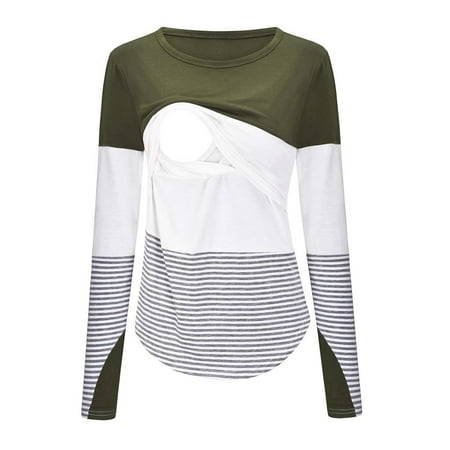 Sleeve Maternity O-Neck Splicing Stripe Pregnant Women Tops Long Blouse Maternity blouse Winter Maternity
Sleeve Maternity O-Neck Splicing Stripe Pregnant Women Tops Long Blouse Maternity blouse Winter Maternity