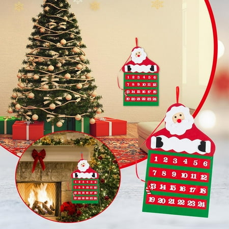TALKVE Simple lightweight and wear resistant Christmas 24 Days Countdown Calendar Christmas Decoration Supplies Non Woven Calendar Pendant Christmas Tree Shaped Calendar
TALKVE Simple lightweight and wear resistant Christmas 24 Days Countdown Calendar Christmas Decoration Supplies Non Woven Calendar Pendant Christmas Tree Shaped Calendar