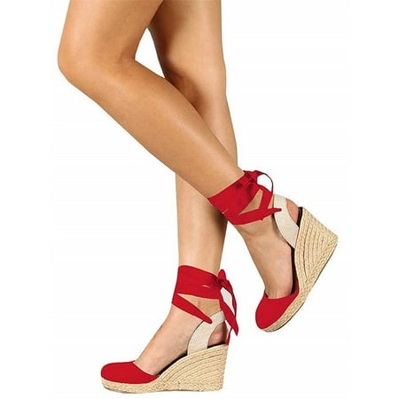 Dellytop Womens Platform Closed Toe Ankle Strap Lace Up Summer Shoes Espadrilles Wedge Sandals
Dellytop Womens Platform Closed Toe Ankle Strap Lace Up Summer Shoes Espadrilles Wedge Sandals