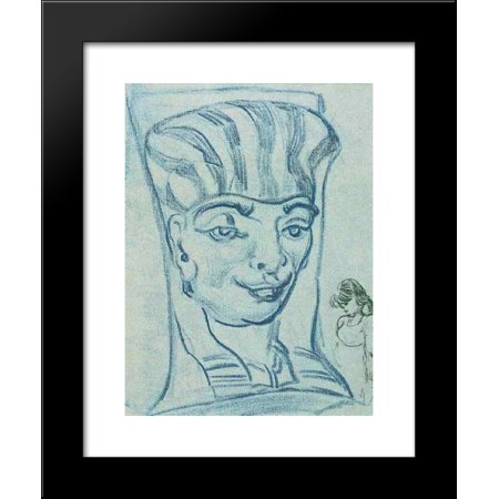 Sketch of an Eroded Garden-Wall Ornament 20x24 Framed Art Print by Vincent van Gogh