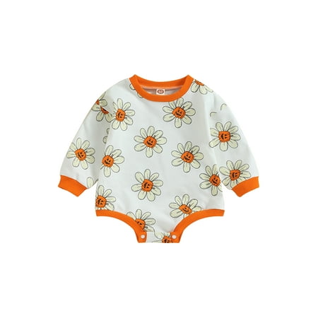 Qtinghua Newborn Infant Baby Girl Halloween Clothes Long Sleeve Jumpsuit Pumpkin Print Sweatshirt Romper White 12-18 Months
Qtinghua Newborn Infant Baby Girl Halloween Clothes Long Sleeve Jumpsuit Pumpkin Print Sweatshirt Romper White 12-18 Months