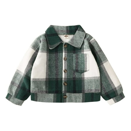 LBECLEY Winter Coats for Toddler Boys Toddler Boys Girls Shirt Coat Jacket Plaid Long Sleeve Kids Turn Collar Button Tops Outwear Boys 5T Coat Green 100
LBECLEY Winter Coats for Toddler Boys Toddler Boys Girls Shirt Coat Jacket Plaid Long Sleeve Kids Turn Collar Button Tops Outwear Boys 5T Coat Green 100