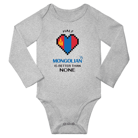 1/2 Half Mongolian is Better Than None Cute Baby Long Slevve Jumpsuits (Gray 6-12 Months)
1/2 Half Mongolian is Better Than None Cute Baby Long Slevve Jumpsuits (Gray 6-12 Months)