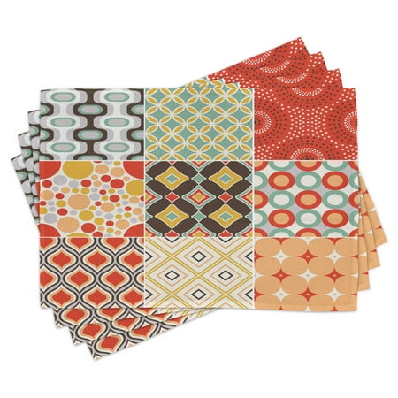 Vintage Placemats Set of 4 Mosaic Vintage Patterns with Diagonal Geometrical Shapes Abstract Design Print Washable Fabric Place Mats for Dining Room Kitchen Table Decor Multicolor by Ambesonne
Vintage Placemats Set of 4 Mosaic Vintage Patterns with Diagonal Geometrical Shapes Abstract Design Print Washable Fabric Place Mats for Dining Room Kitchen Table Decor Multicolor by Ambesonne
