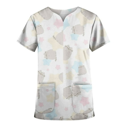 XINKAIRUN Plus Size Cute Printed Scrub Working Uniform Tops for Women V-Neck Short Sleeve Fun T-Shirts Workwear Tee with Pockets Blouse XXXXXL
XINKAIRUN Plus Size Cute Printed Scrub Working Uniform Tops for Women V-Neck Short Sleeve Fun T-Shirts Workwear Tee with Pockets Blouse XXXXXL