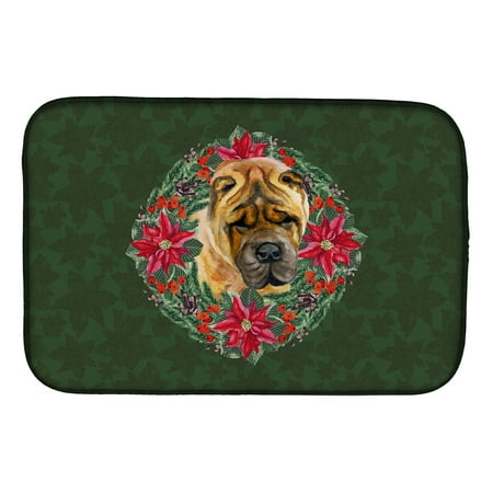Carolines Treasures CK1527DDM Shar Pei Poinsetta Wreath Dish Drying Mat 14 x 21 multicolor
Carolines Treasures CK1527DDM Shar Pei Poinsetta Wreath Dish Drying Mat 14 x 21 multicolor