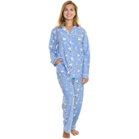 

Angelina Cozy Fleece Notch Collar Pajama Set with Pockets (1-Pack)
