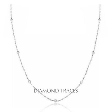 Diamond Traces D-DY-07-05-0822 0. 35 Carat Total Natural Diamonds 14K White Gold Bezel Setting Diamond by the Yard