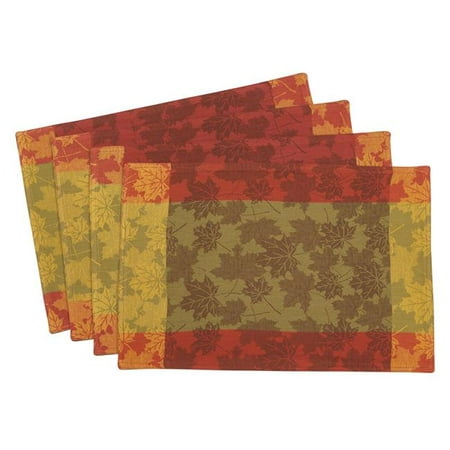 SARO 13 x 19 in. Rectangle Fall Foliage Autumn Leaf Design Jacquard Cotton Placemat Multi Color - Set of 4
SARO 13 x 19 in. Rectangle Fall Foliage Autumn Leaf Design Jacquard Cotton Placemat Multi Color - Set of 4
