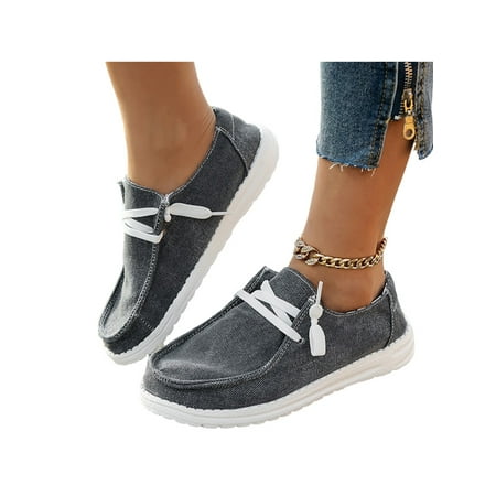 Gomelly Womens Canvas Flats Slip On Casual Shoes Lace Up Loafers Comfort Sneakers Size 5-9
Gomelly Womens Canvas Flats Slip On Casual Shoes Lace Up Loafers Comfort Sneakers Size 5-9