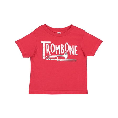 Inktastic Trombone Rough White Text Gift Toddler Boy or Toddler Girl T-Shirt