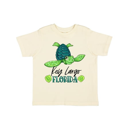 Inktastic Key Largo Florida Happy Sea Turtle Gift Toddler Boy or Toddler Girl T-Shirt