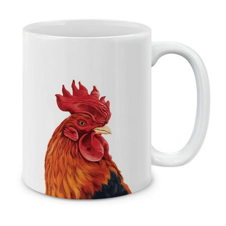 MUGBREW 11 Oz Ceramic Tea Cup Coffee Mug Rooster Chicken