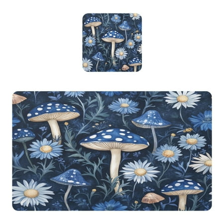 Wobogo Blue Mushroom Placemats Coasters Set of 1 Heat-resistant Non-slip Easy to Clean Square Dinner Plate Mat
Wobogo Blue Mushroom Placemats Coasters Set of 1 Heat-resistant Non-slip Easy to Clean Square Dinner Plate Mat