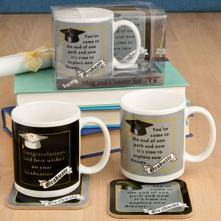 8 Grad mug & Coaster set - 2 assorted styles from gifts by fashioncraft