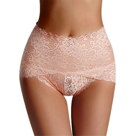JBEELATE Women Plus Size High Waist Lace Underwear Panties