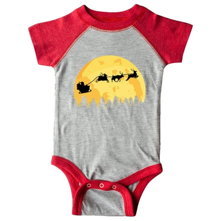 Inktastic Santa Reindeer Christmas Silhouette Gift Baby Boy or Baby Girl Bodysuit
