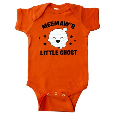 Inktastic Cute Meemaw s Little Ghost with Stars Gift Baby Girl Bodysuit