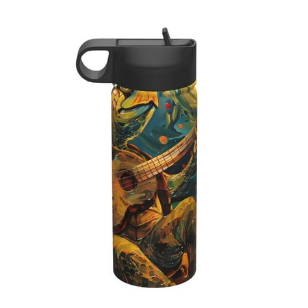 Qekee Starry Night Guitar Turtle Print 18OZ Sports Insulated Kettle Coffee Mug Travel Tea Mug Thermos Cup 18 Stainless Steel Water Bottle For Running Hiking Cycling
Qekee Starry Night Guitar Turtle Print 18OZ Sports Insulated Kettle Coffee Mug Travel Tea Mug Thermos Cup 18 Stainless Steel Water Bottle For Running Hiking Cycling