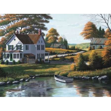 Along the Riverbank Canvas Art - Bill Saunders (22 x 28)