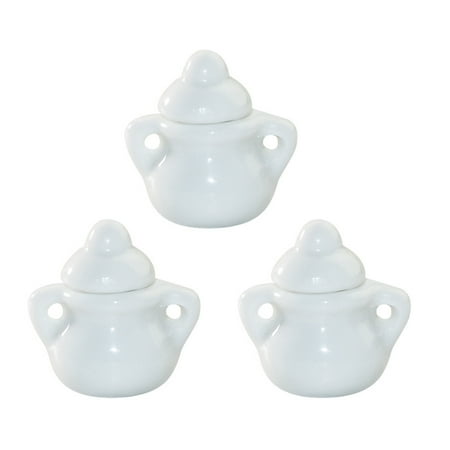 FRCOLOR 3Pcs Mini Sugar Bowl Model Imitation Ceramic Pot Simulation Storage Jar (White)
FRCOLOR 3Pcs Mini Sugar Bowl Model Imitation Ceramic Pot Simulation Storage Jar (White)