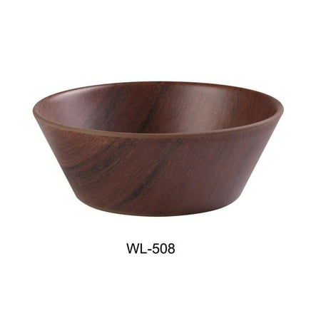 Yanco WL-508 45 oz Woodland Bowl Wood-Grain - 8 x 3 in. - Pack of 24
